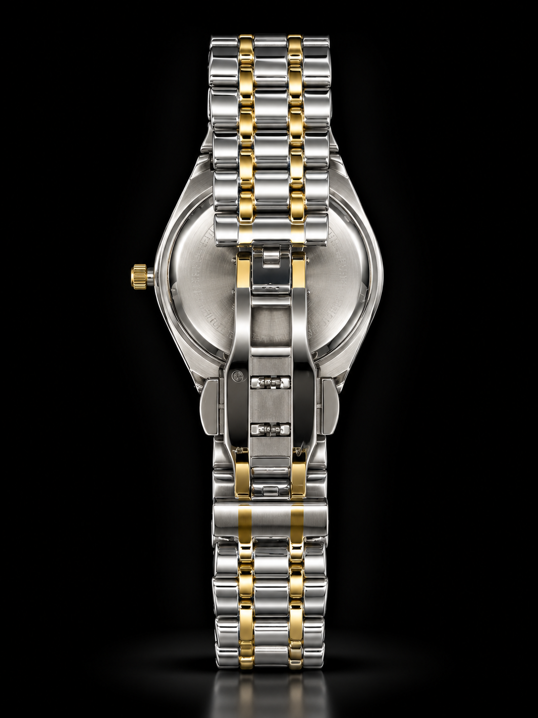 Two-Tone Chain ( Gold & Silver ) Stainless steel , Day-Date Display Watch